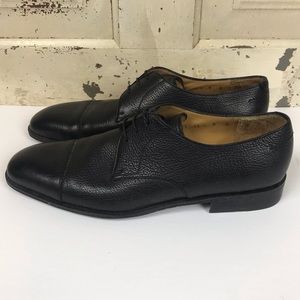 Salvatore Ferragamo black leather dress shoes
